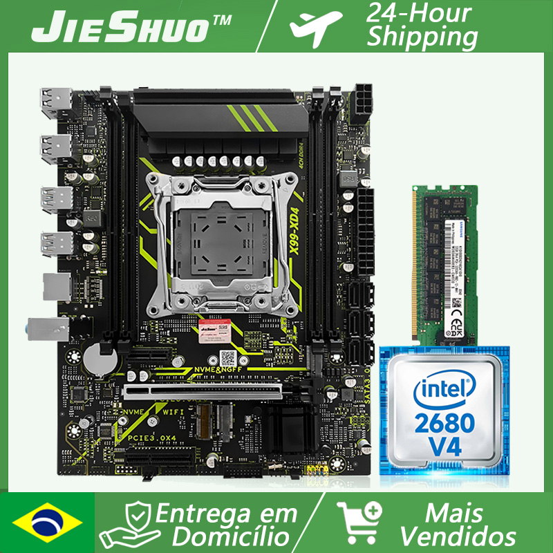 X99 Dual Cpu Motherboard Combo - Kit Upgrade Gamer JIESHUO X99 Xeon