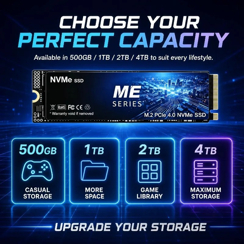 New ME SERIES NVMe PCIe 4.0 M. - đánh giá và giá M.2 Nvme 4Tb Pcie 4.0 Ssd