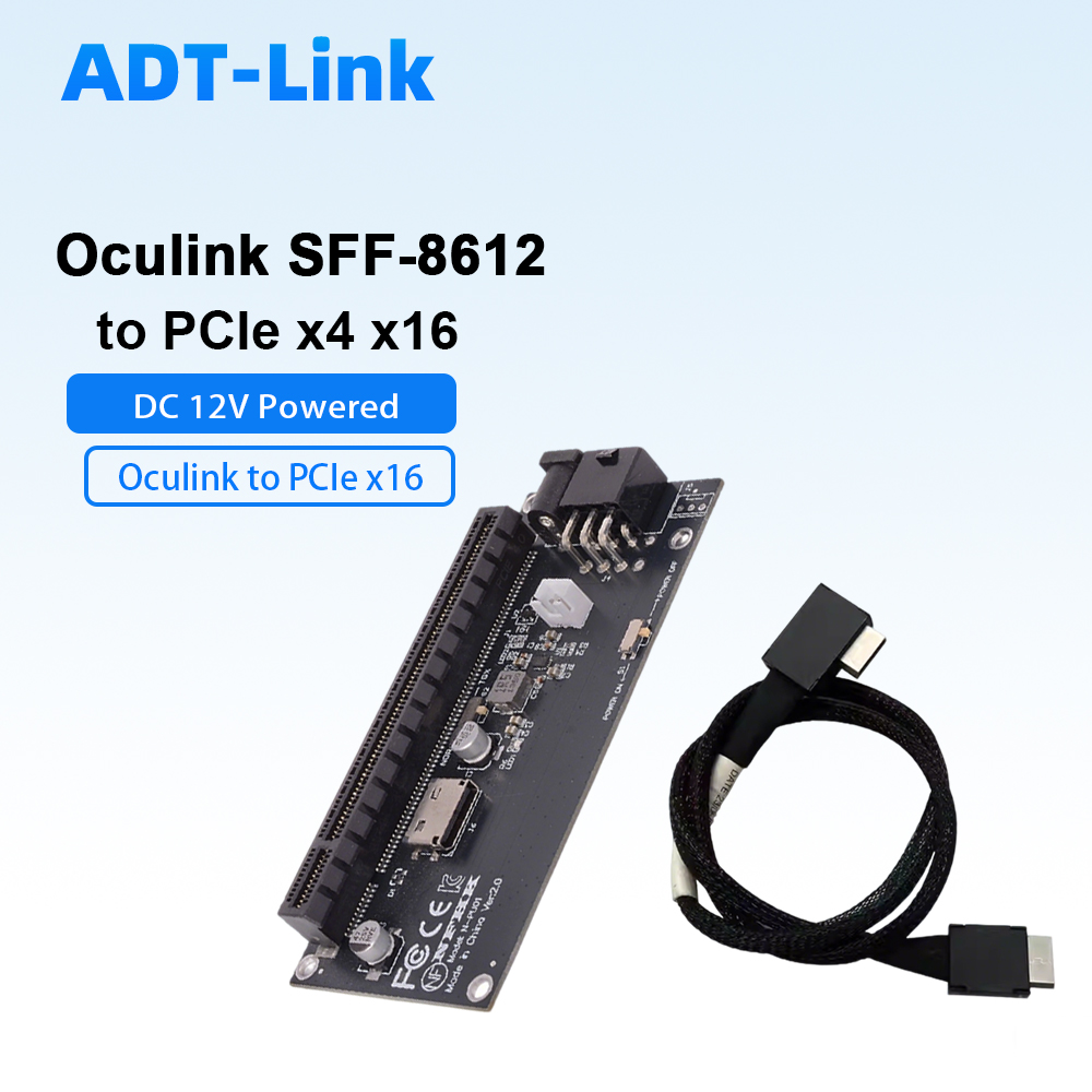 Oculink SFF-8612 To PCIe X4 X1 - đánh giá và giá Pcie 4.0 X16 Riser Cable 90 Degree