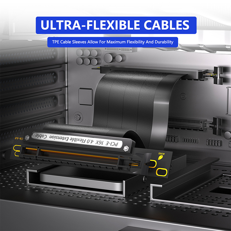 90Degree PCI-E X16 4.0 Flexibl - đánh giá và giá Pcie 4.0 X16 Riser Cable 90 Degree