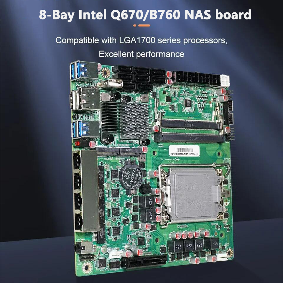 Topton Q670 B760 8-Bay NAS Mot - đánh giá và giá Lga 1700 Ddr5 Itx Motherboard