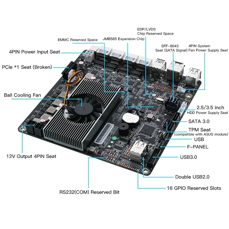 N100 Nas Motherboard 2xm.2 Nvm - đánh giá và giá Nas Motherboard N100 6 Sata