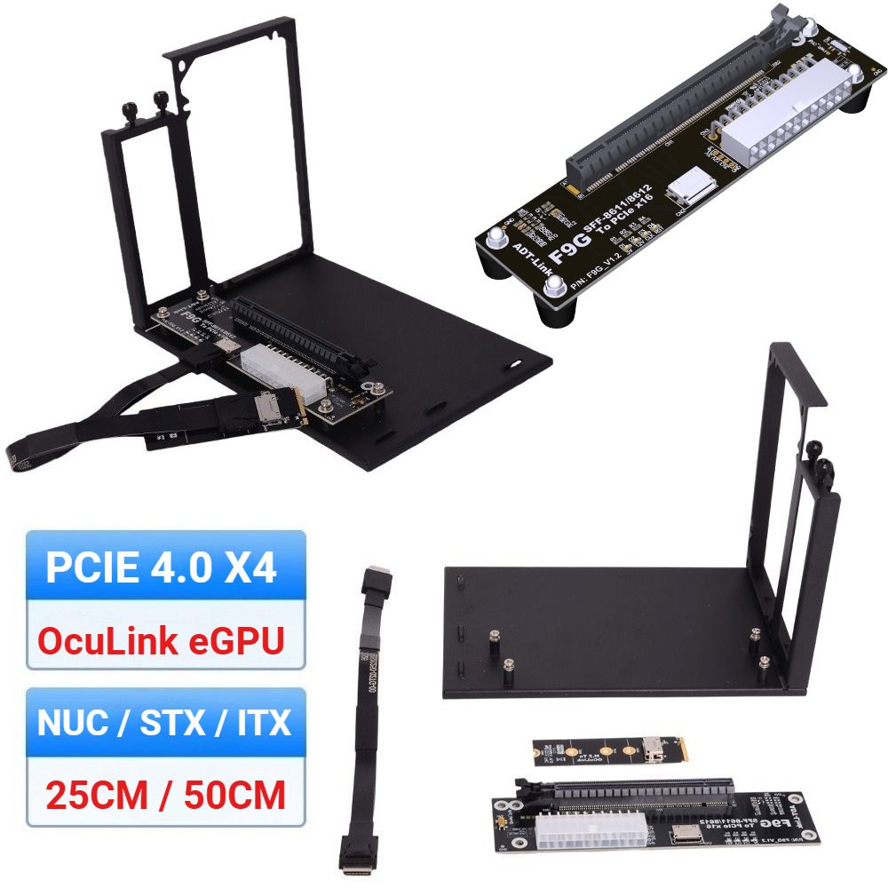 F9G-BK7 EGPU Oculink GPU Dock  - đánh giá và giá External Gpu Dock Pcie 4.0 Oculink