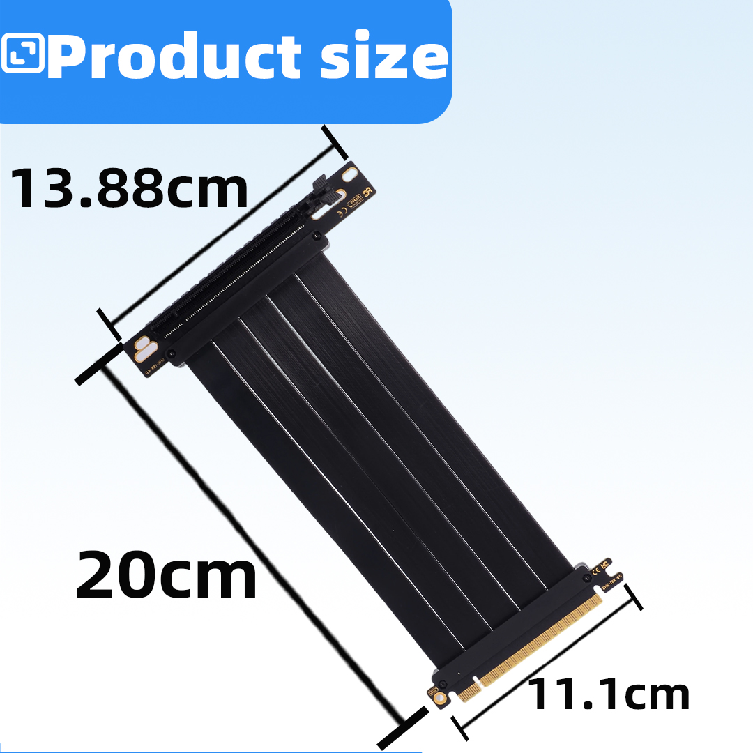 PCIE 4.0 X16 Graphics Card Ext - đánh giá và giá Pcie 4.0 X16 Riser Cable 90 Degree