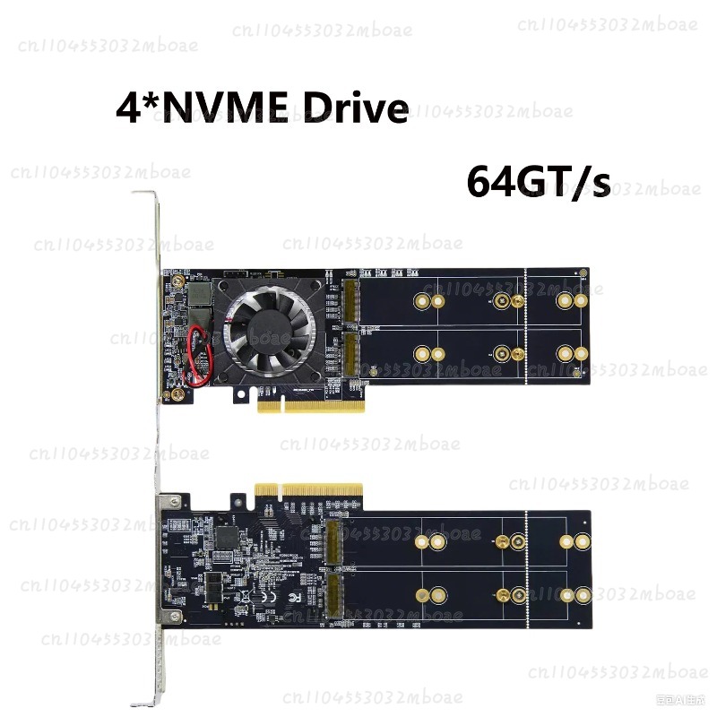 PEX8747 Chip PCIe 3.0 X8 Quad  - đánh giá và giá Quad M.2 Nvme Pcie Bifurcation Card